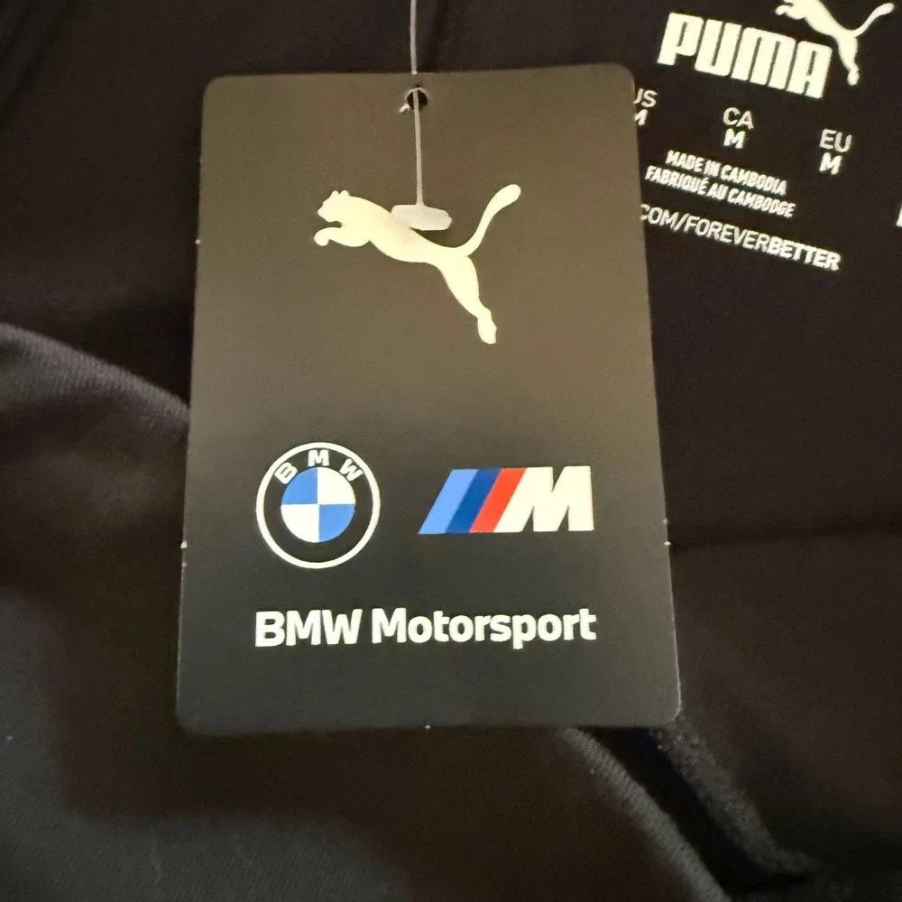 NEW! Puma BMW Medium Motorsport Shorts Mens Medium Black White Biker Tights NWT